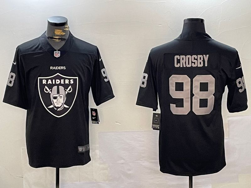 Men Oakland Raiders #98 Crosby Black 2024 Nike Limited NFL Jersey style 1201->oakland raiders->NFL Jersey